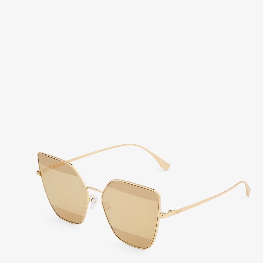 Sunglasses with gold-mirrored lenses - 2