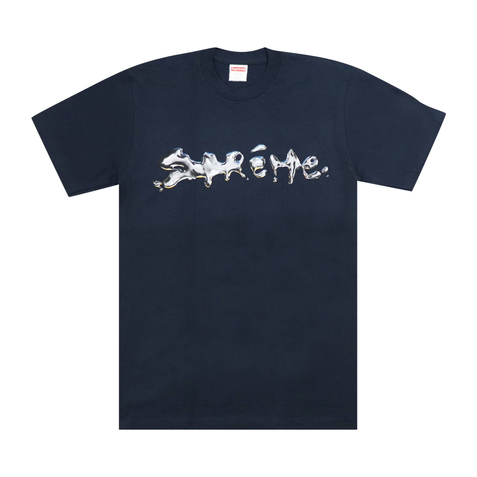 Supreme Supreme Liquid Tee Navy REVERSIBLE