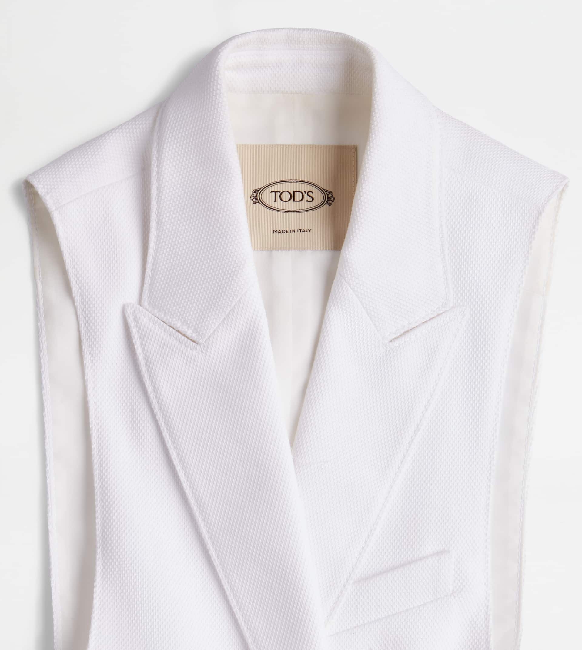 GILET IN COTTON - WHITE - 3