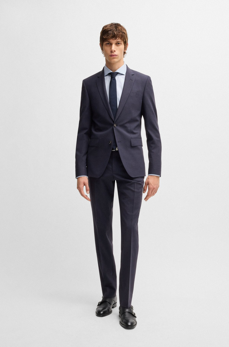 SLIM-FIT SUIT IN MICRO-PATTERNED STRETCH CLOTH 1