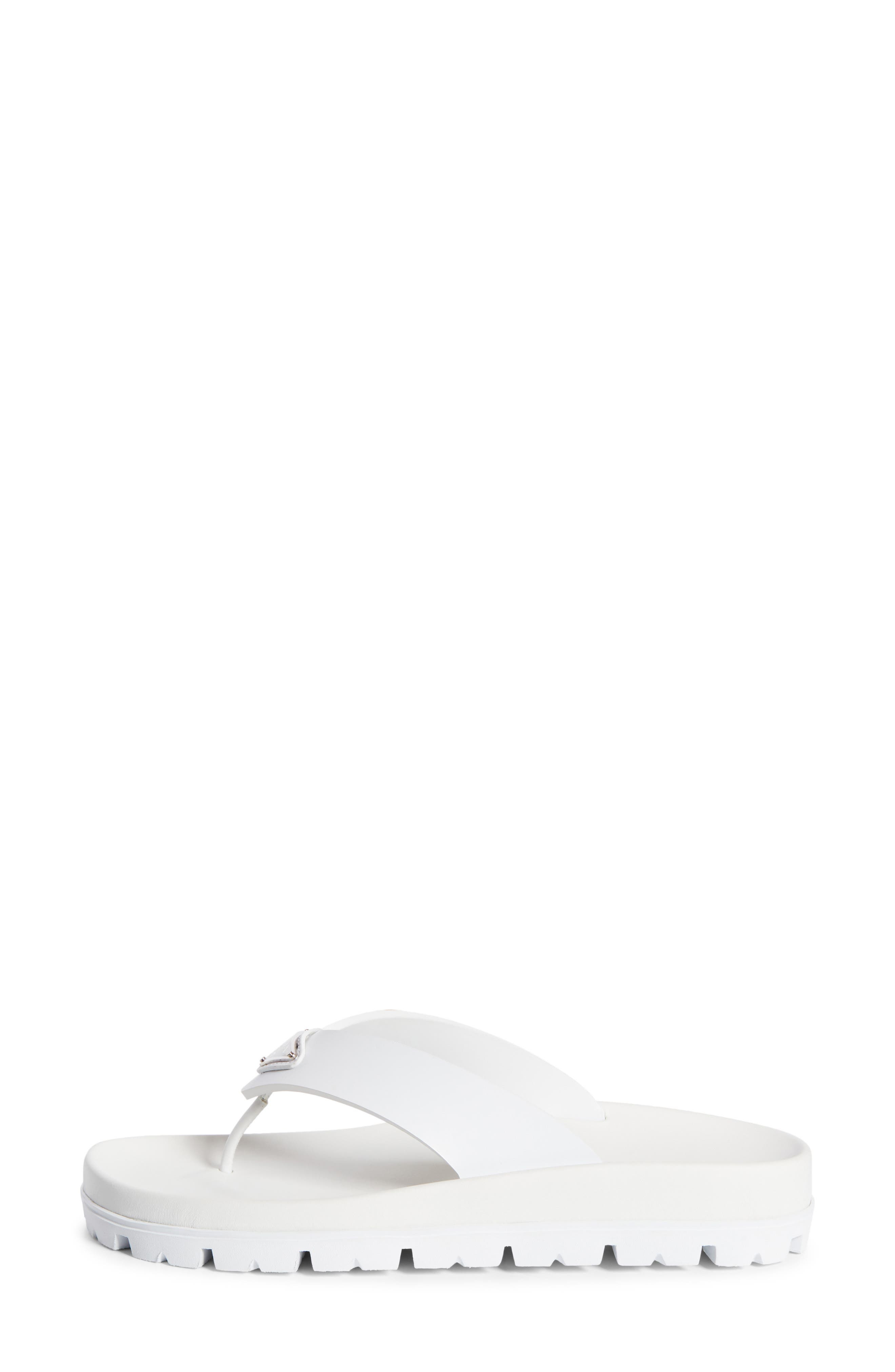 Prada Lug Sole Flip Flop in Bianco at Nordstrom - 3