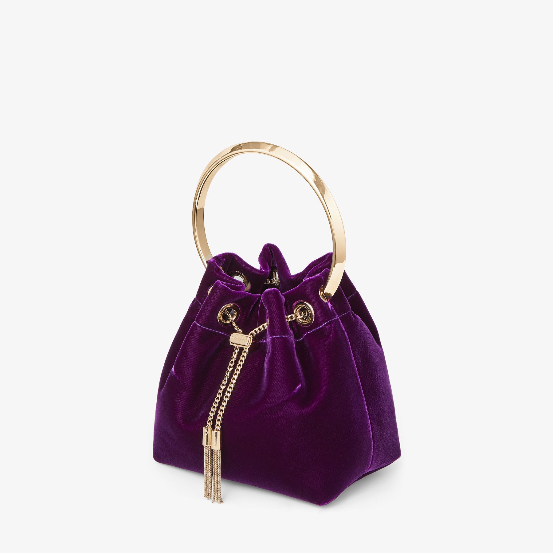 Bon Bon
Cassis Velvet Handbag with Metal Handle - 2