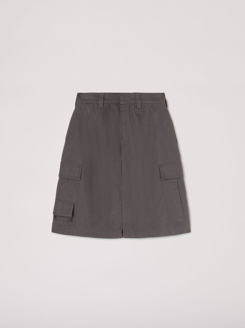 AMBUSH double-belted cotton shorts - Grey