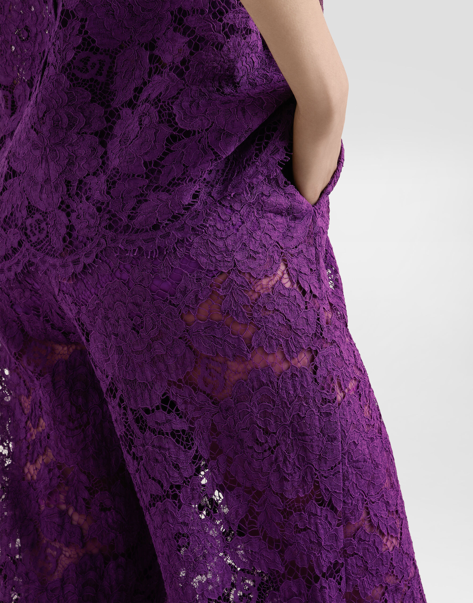 Cordonetto lace trousers - 5