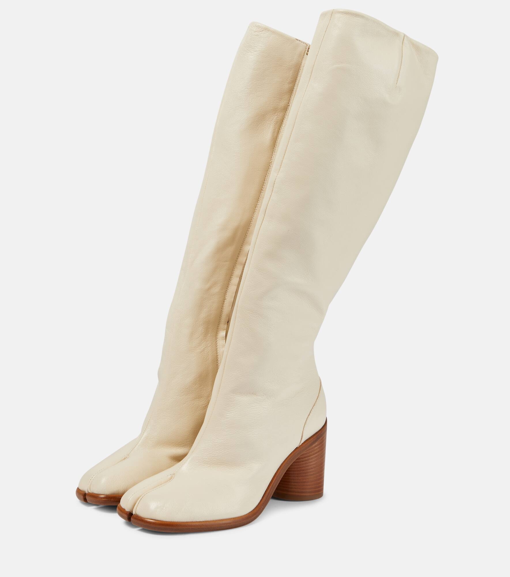 Tabi leather knee-high boots - 5