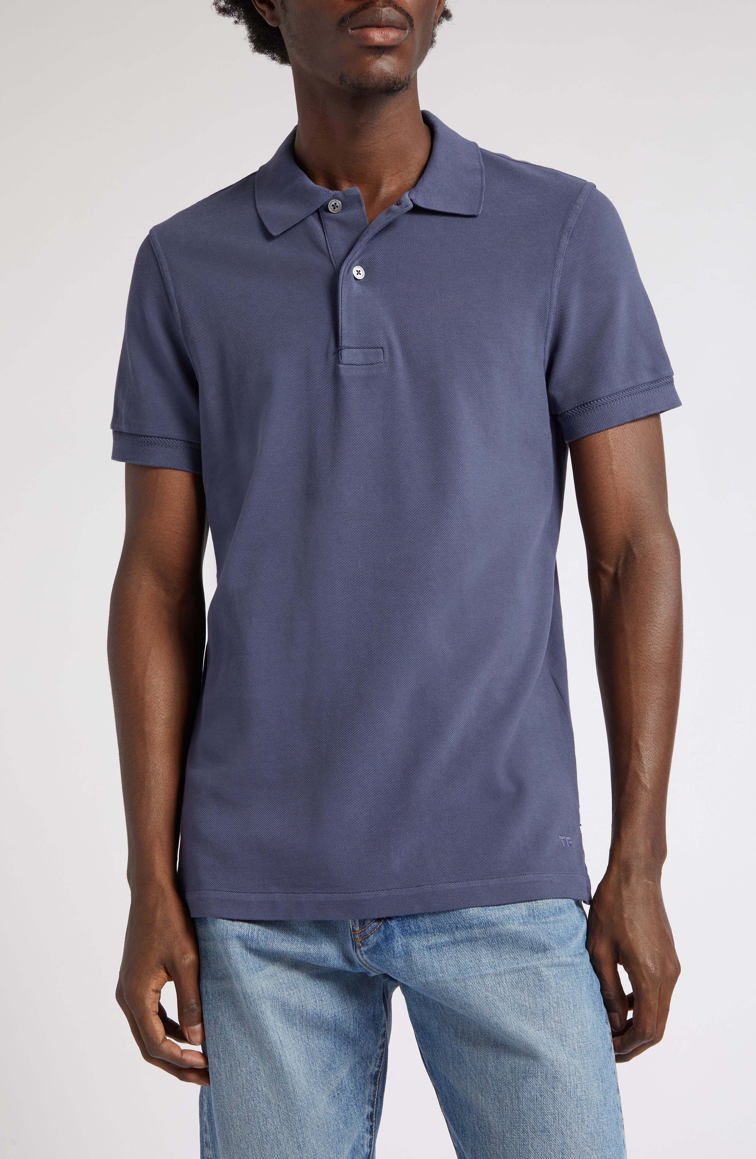 Short Sleeve Cotton Piqué Polo - 1