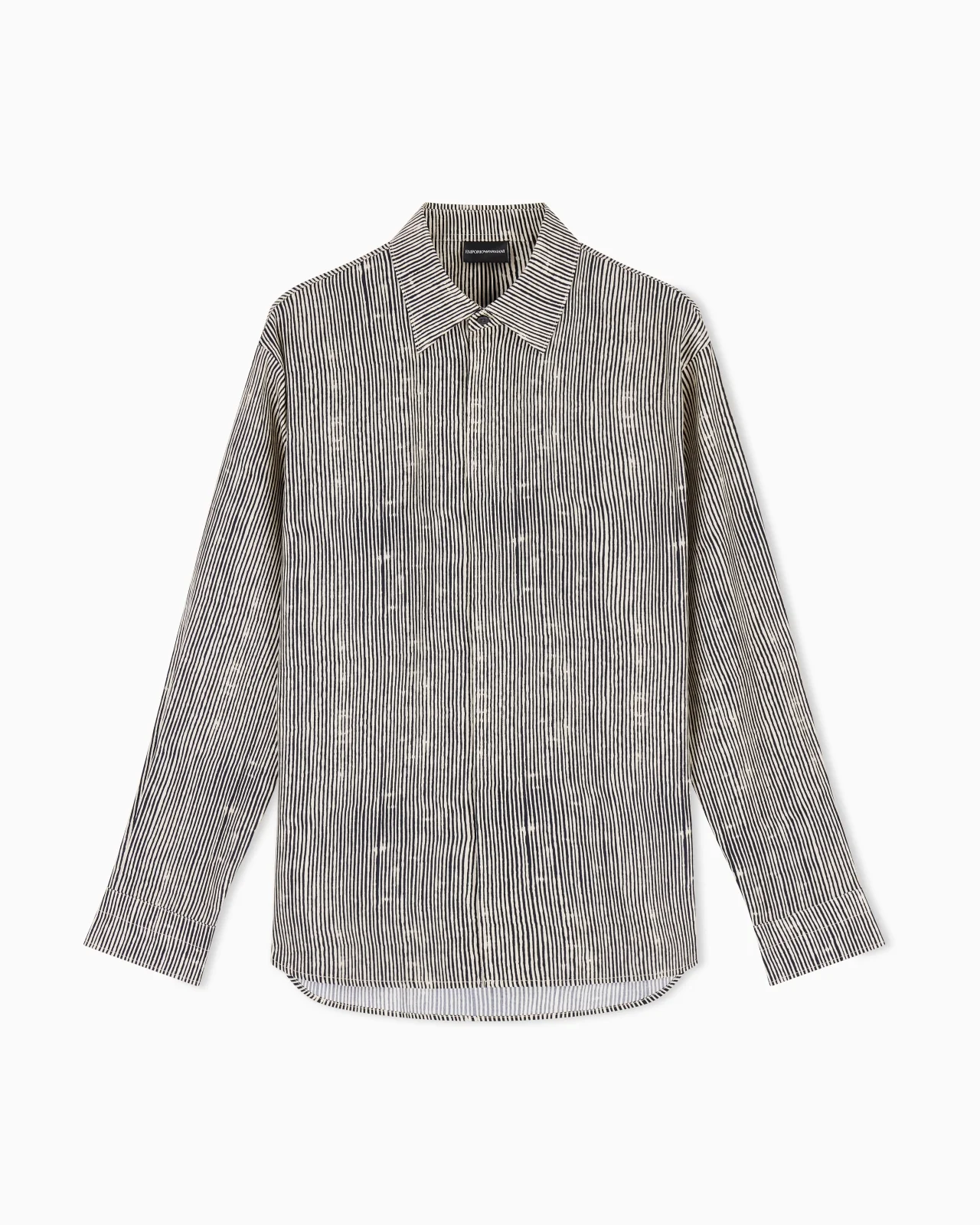 COMFORT-FIT ALL-OVER PRINT LYOCELL-BLEND SHIRT - 1