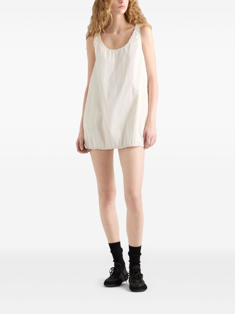 pongé sleeveless mini dress - 2