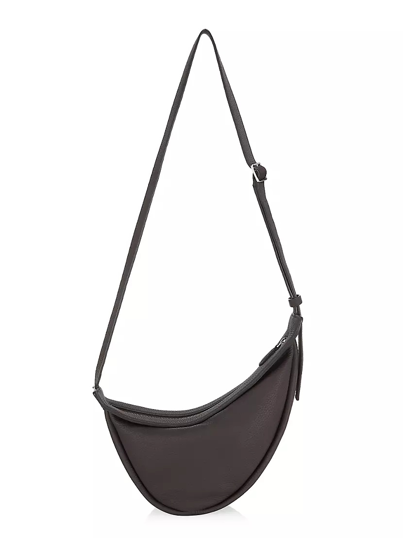 The Row Small Slouchy Banana Bag In Black