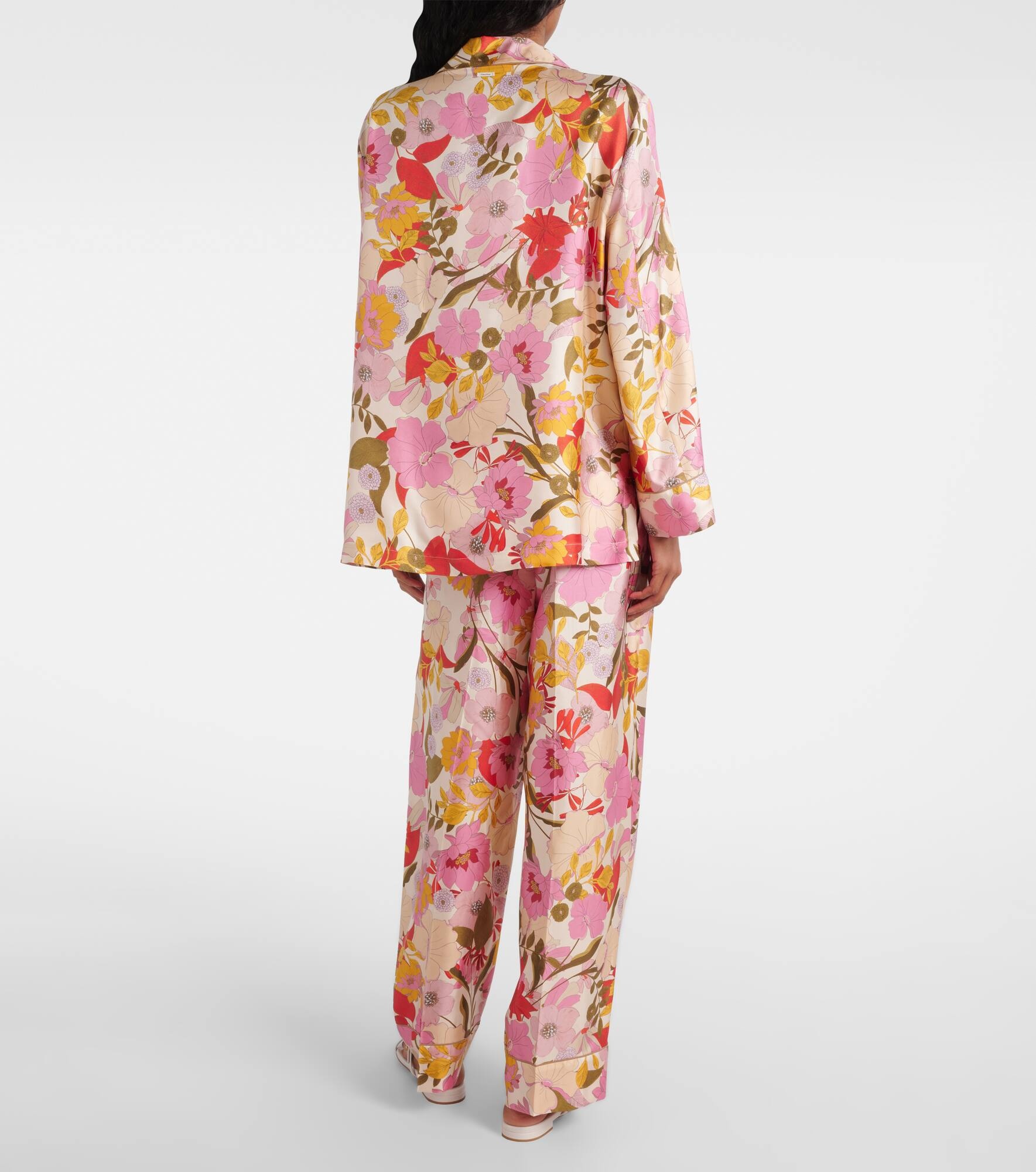 Alan floral silk satin shirt - 3