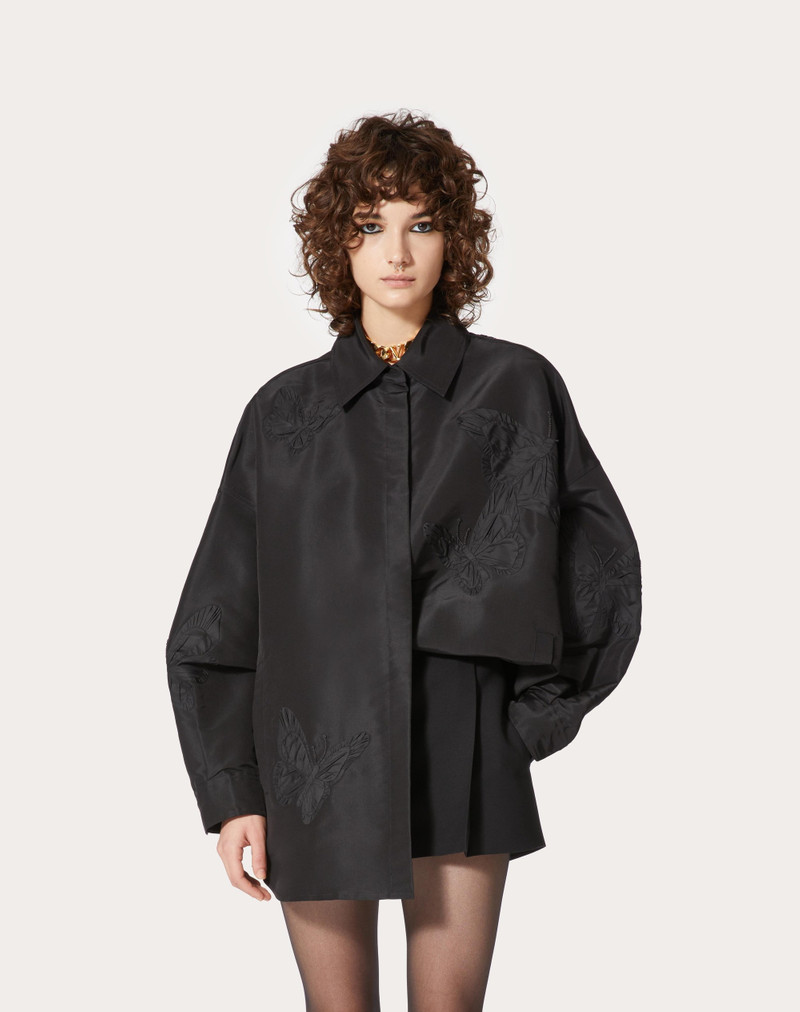 EMBROIDERED MICRO-FAILLE OVERSHIRT 3