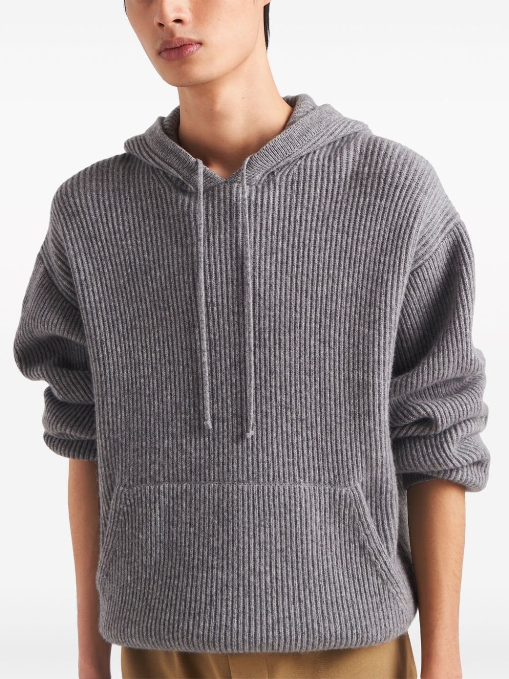 drawstring cashmere hoodie - 4