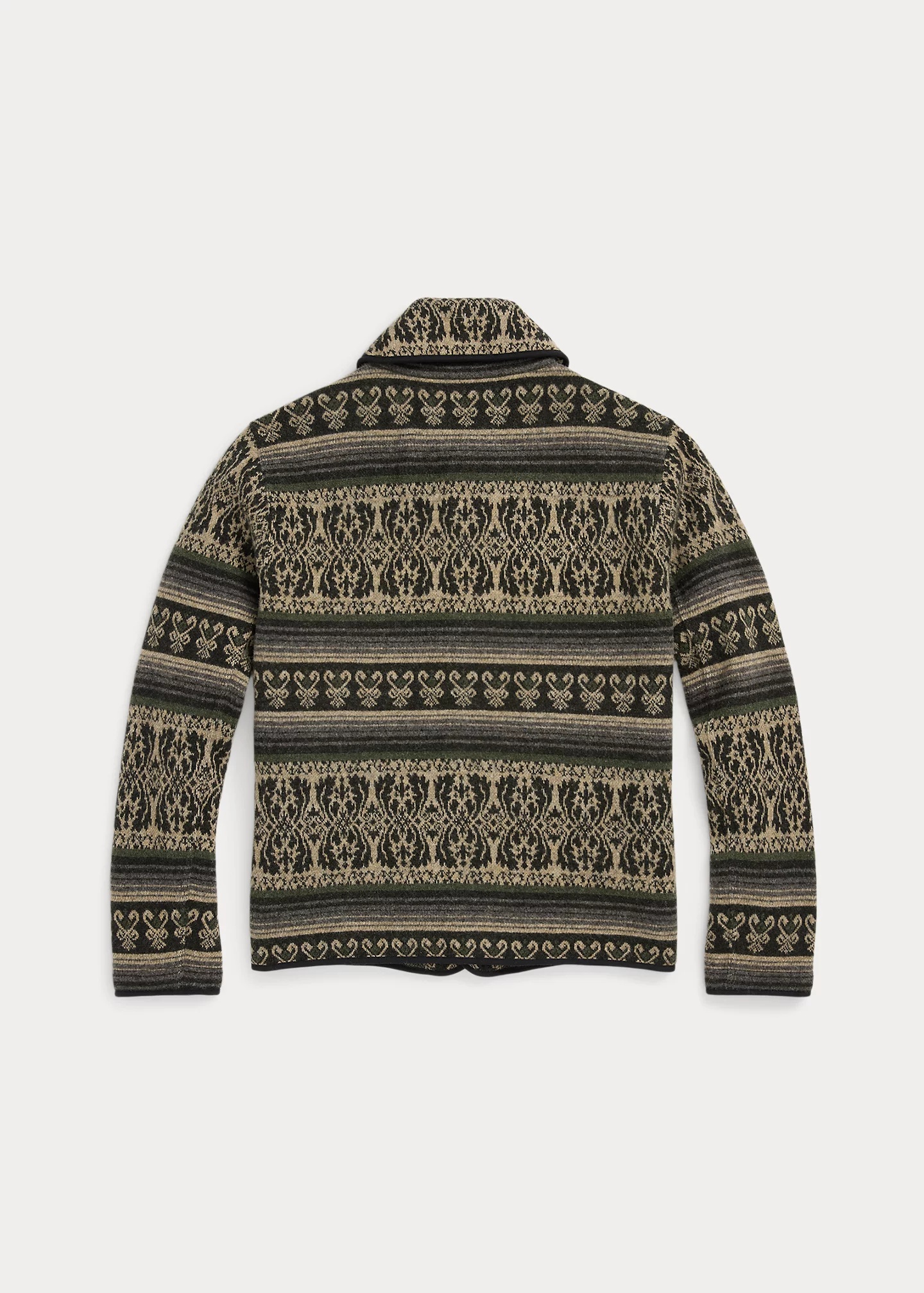 Wool-Cashmere Jacquard Sweater Jacket - 2
