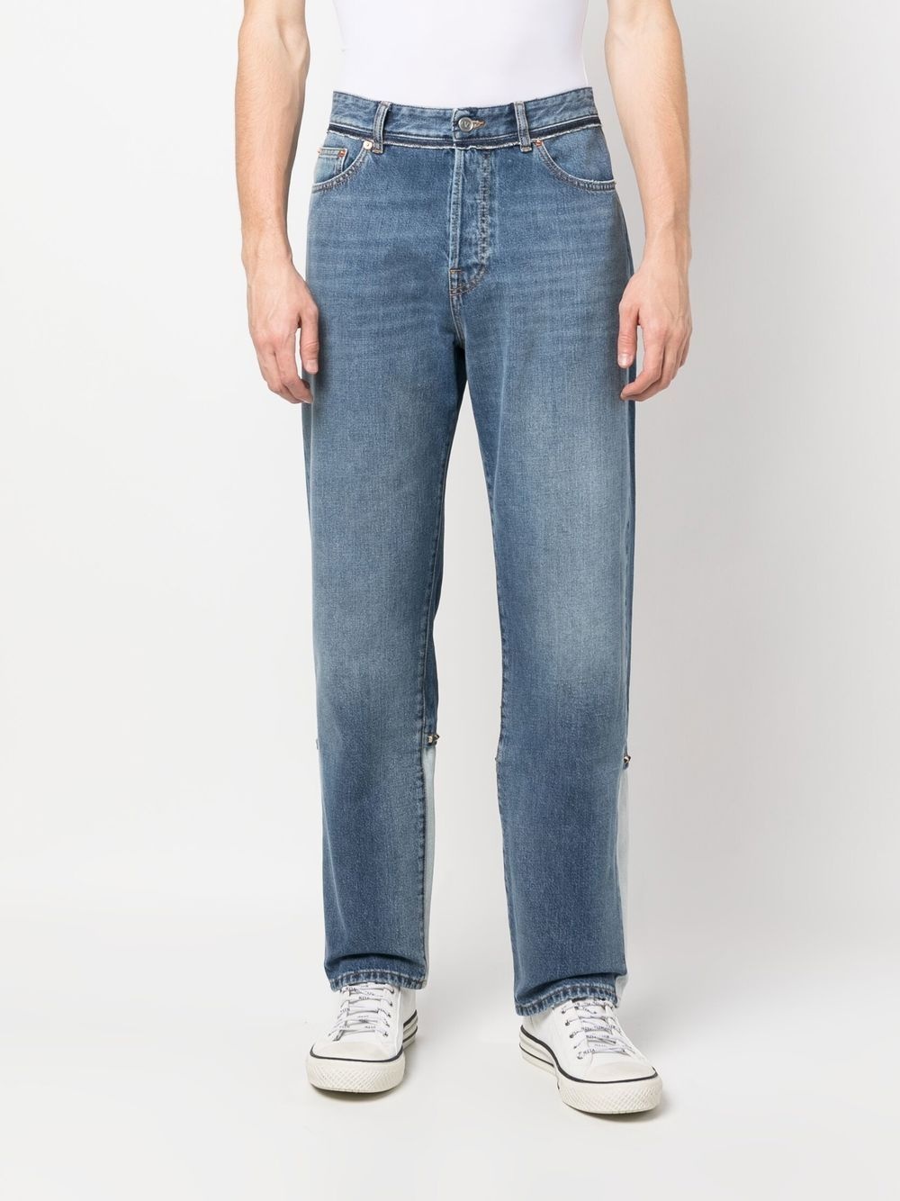 Rockstud-detail straight-leg jeans - 3
