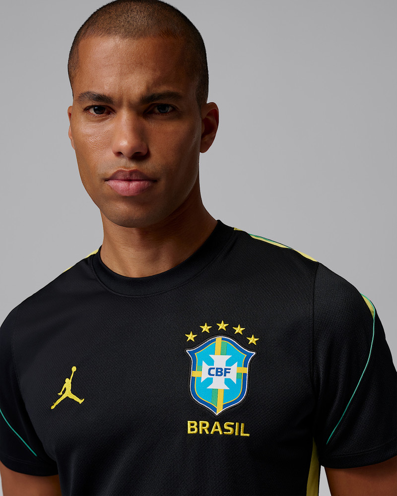 Brazil Strike Men's Jordan Dri-FIT Soccer Short-Sleeve Knit Top 3
