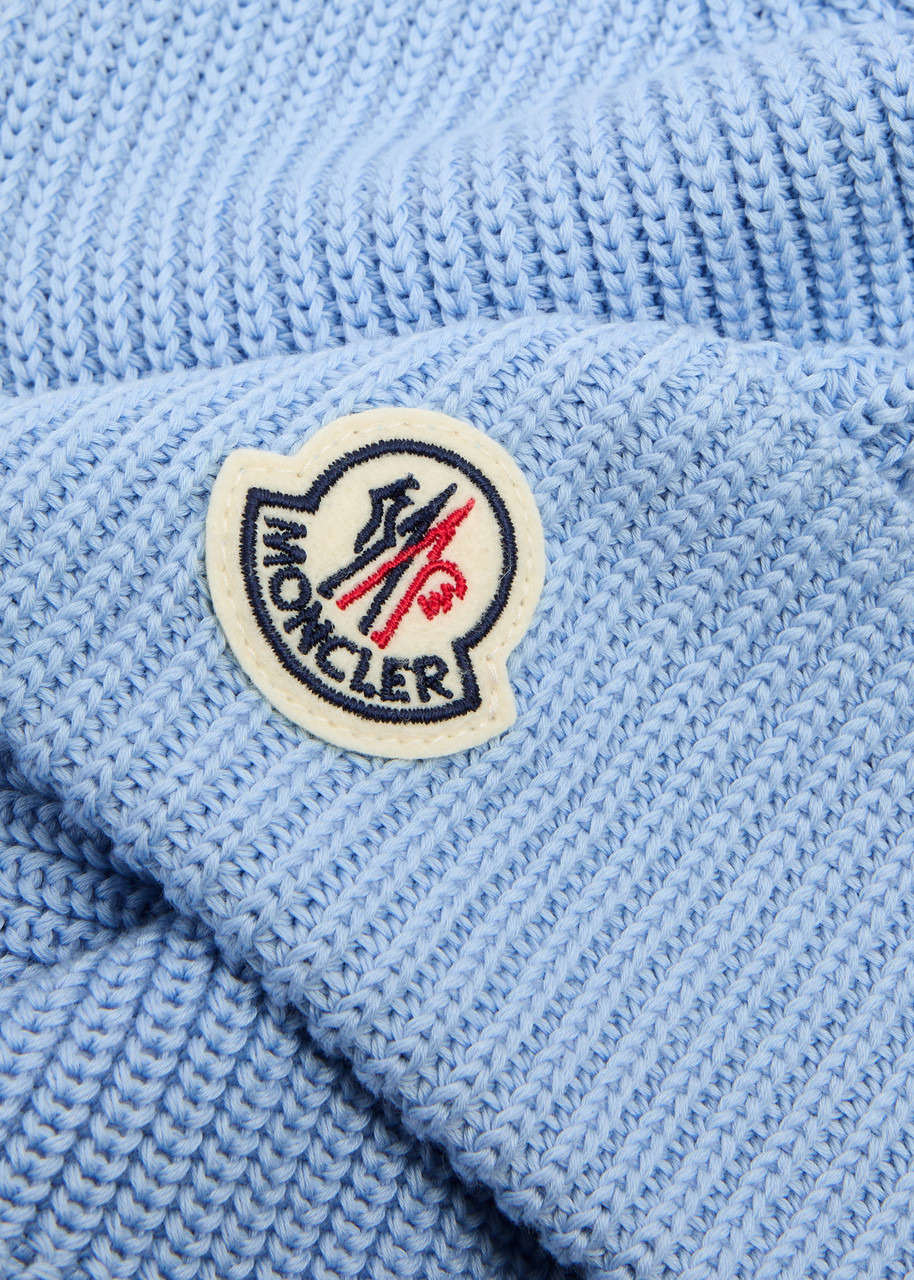 Moncler Logo Ribbed Cotton Beanie - 2