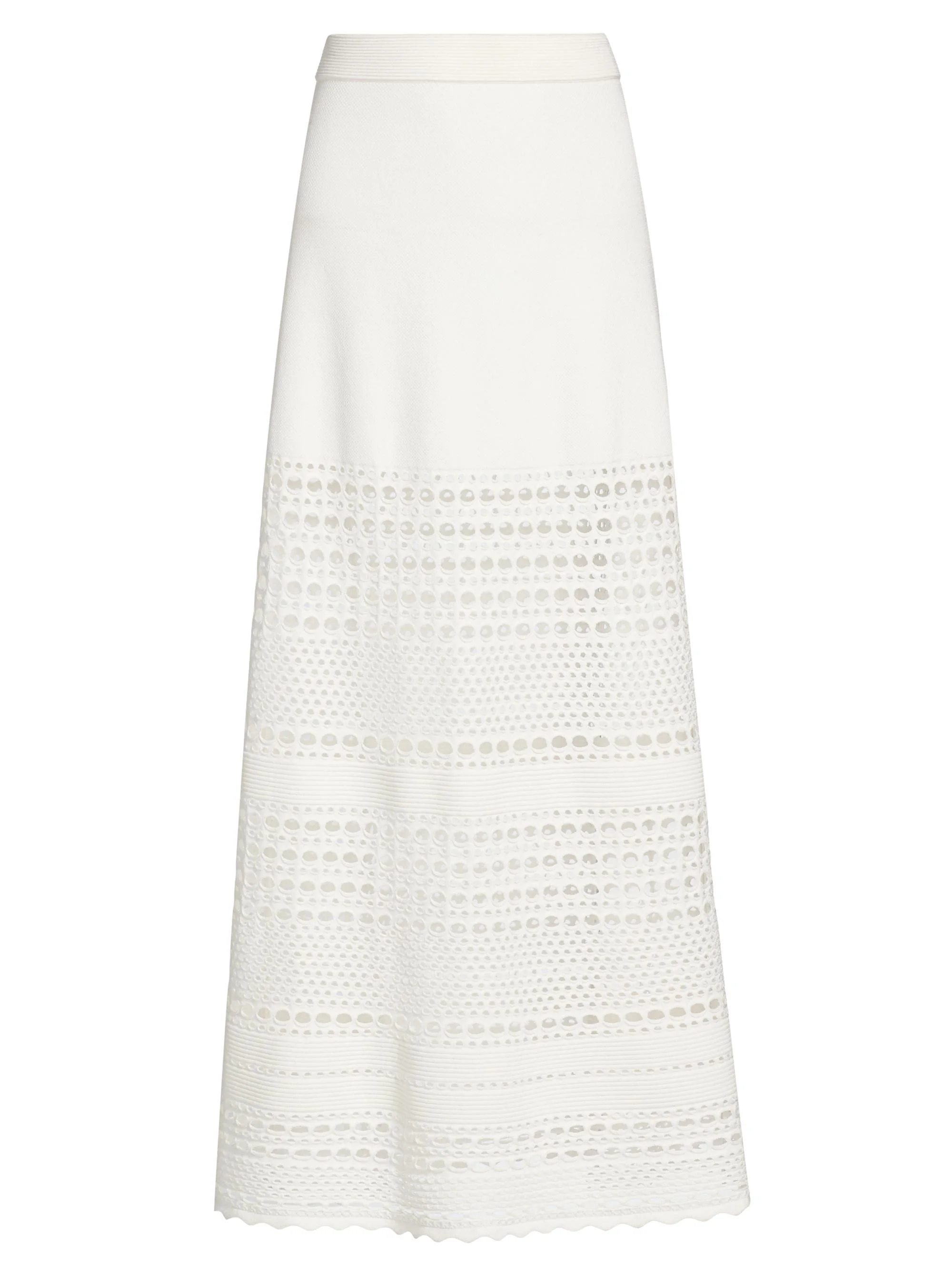 Women's Westly Open Stitch Knit Maxi Skirt - Ivory - 1