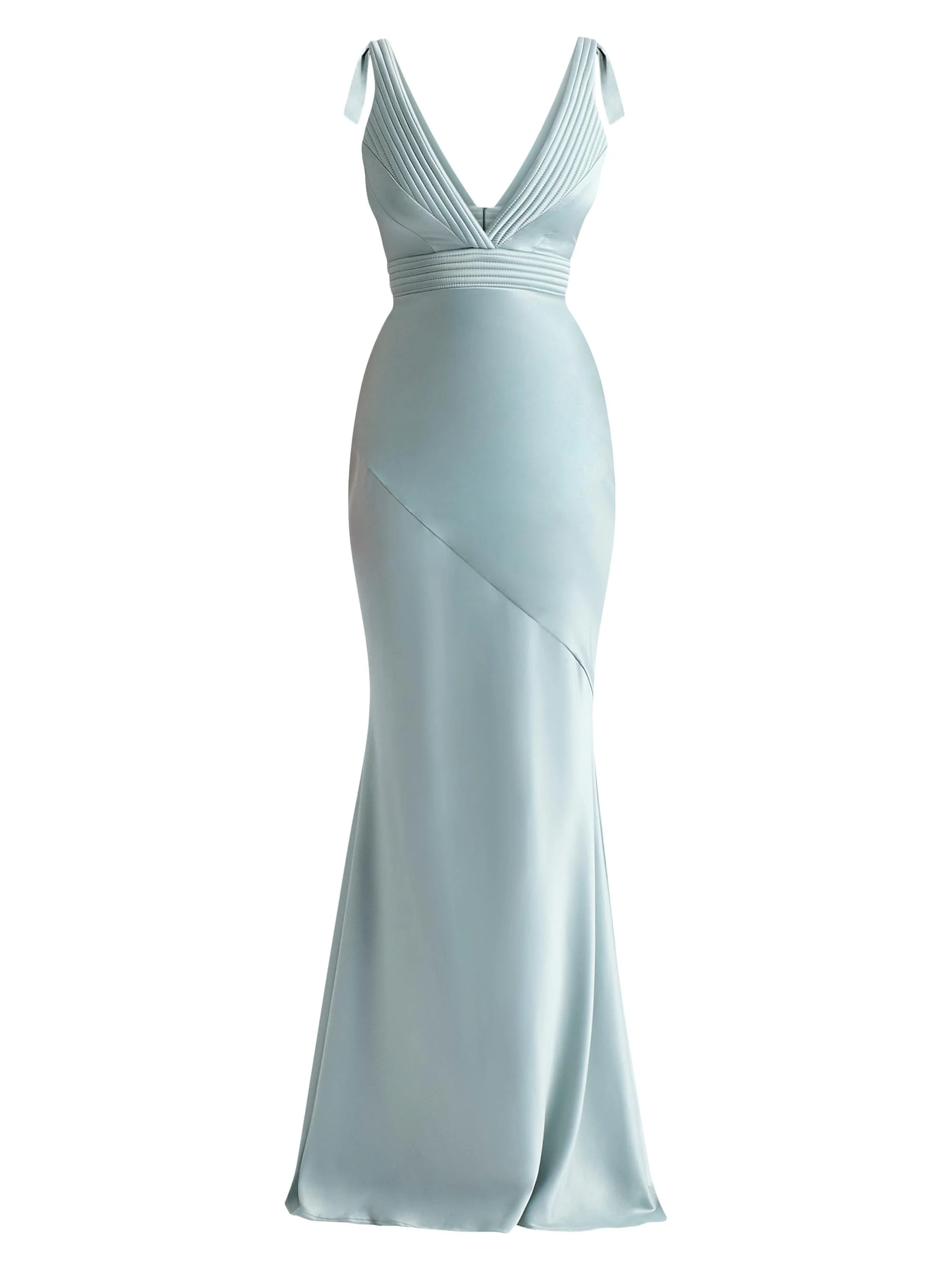 Women's Signature Beloved Sleeveless Satin Gown - Sage - 1