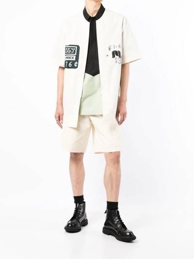 Jil Sander patched baseball shirt outlook