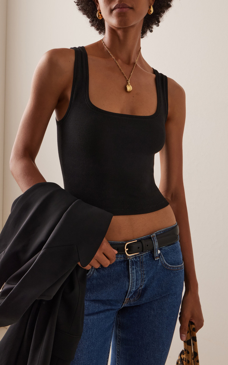 ÉTERNE Cotton-Modal Tank black outlook