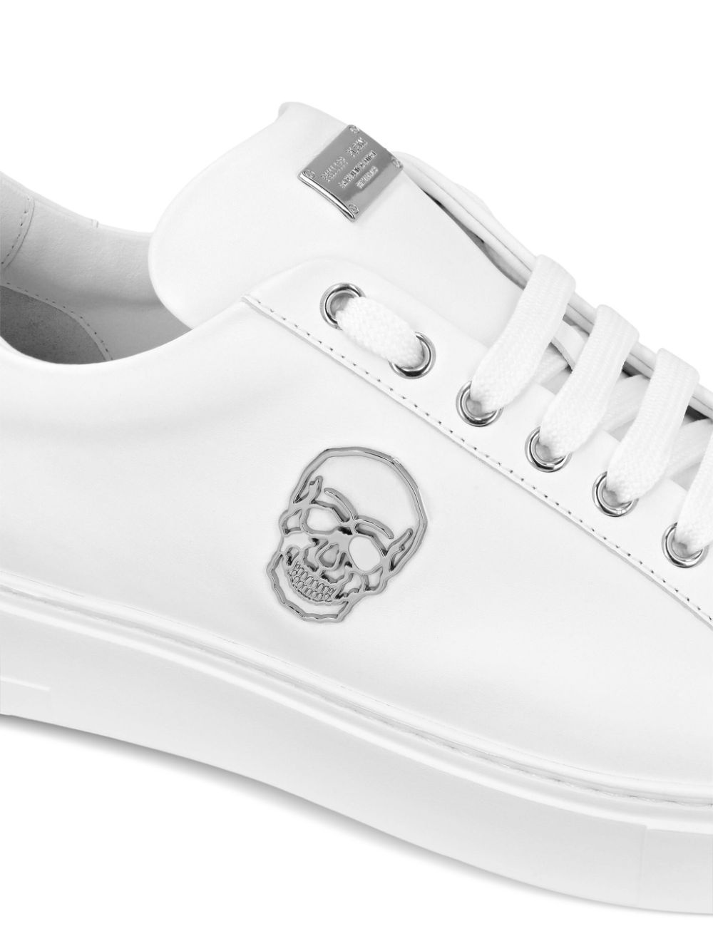 lace-up leather trainers - 4