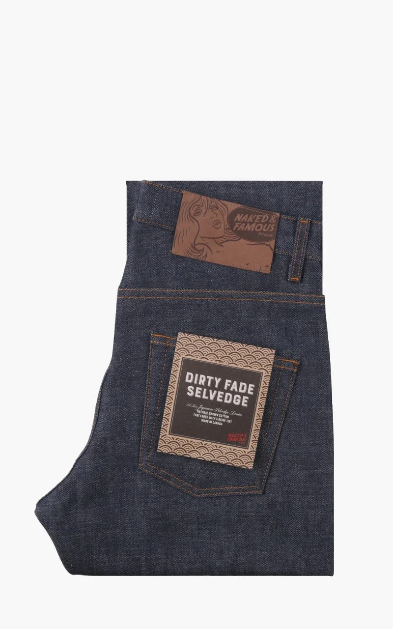 NAKED & FAMOUS DENIM EASY GUY DIRTY FADE SELVEDGE 14.5OZ - 1