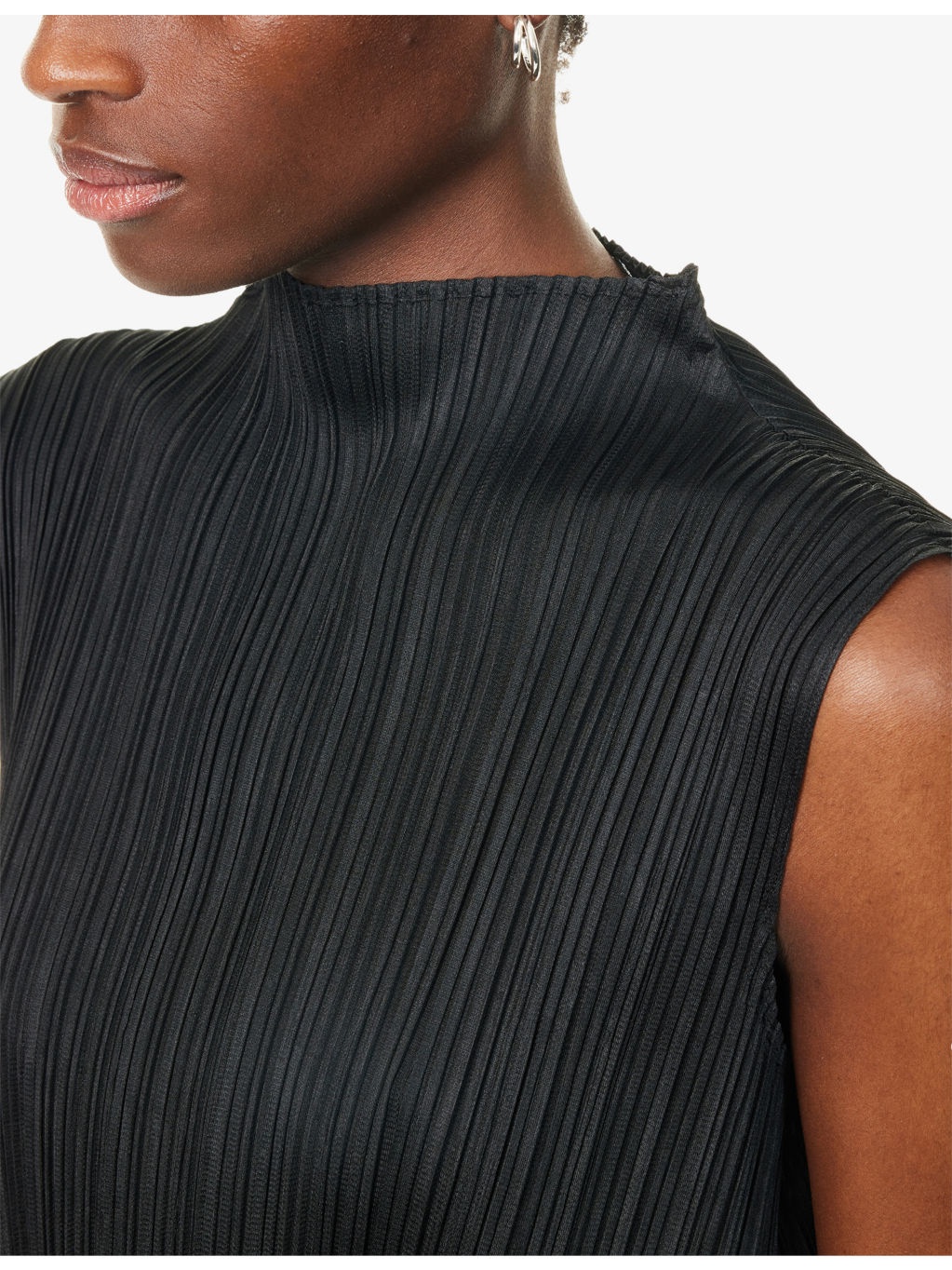Lamp Shade Sleeveless Knitted Top - 5
