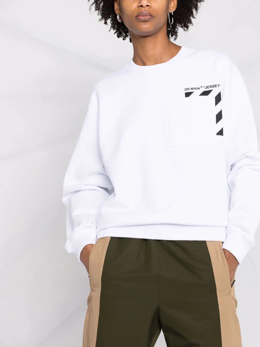 Marker logo-print crew-neck sweatshirt - 5