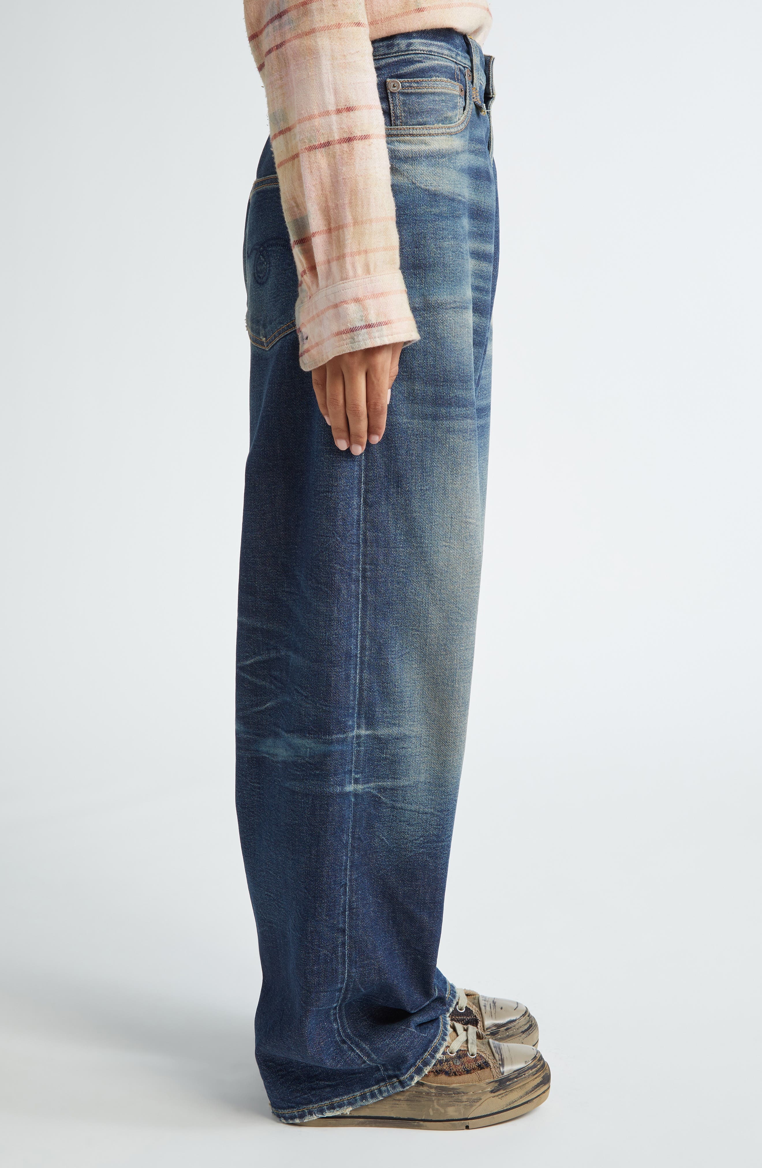 R13 Venti Baggy Jeans in Ansel Blue at Nordstrom - 4