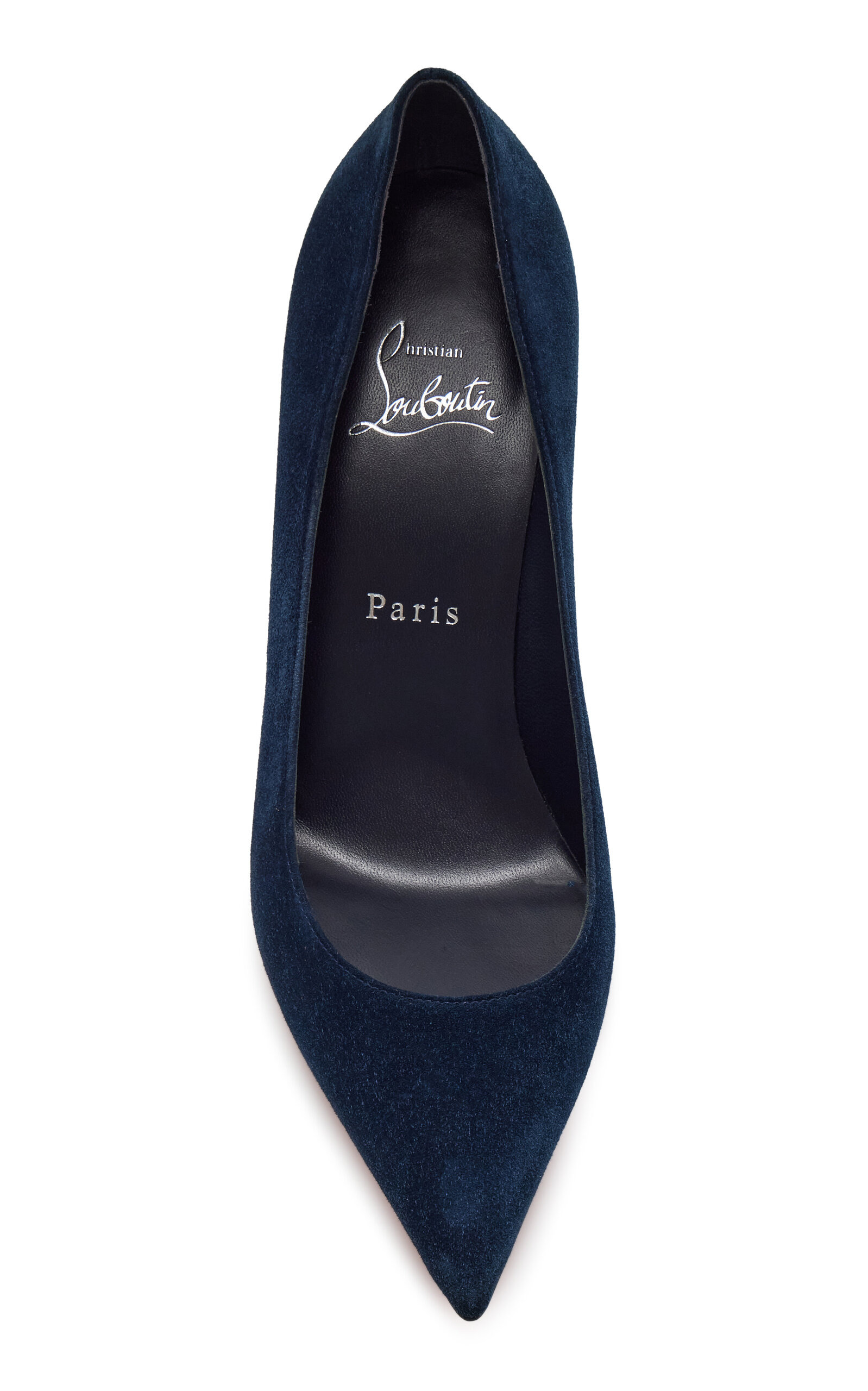 Kate 85mm Velour Pumps blue - 4