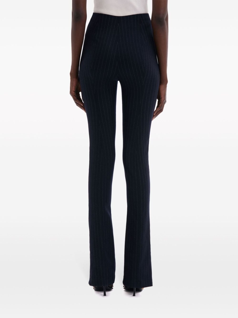 vertical-stripe wool trousers - 3