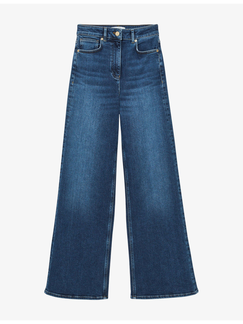 Jas Wide-Leg High-Rise Stretch-Denim Jeans 1