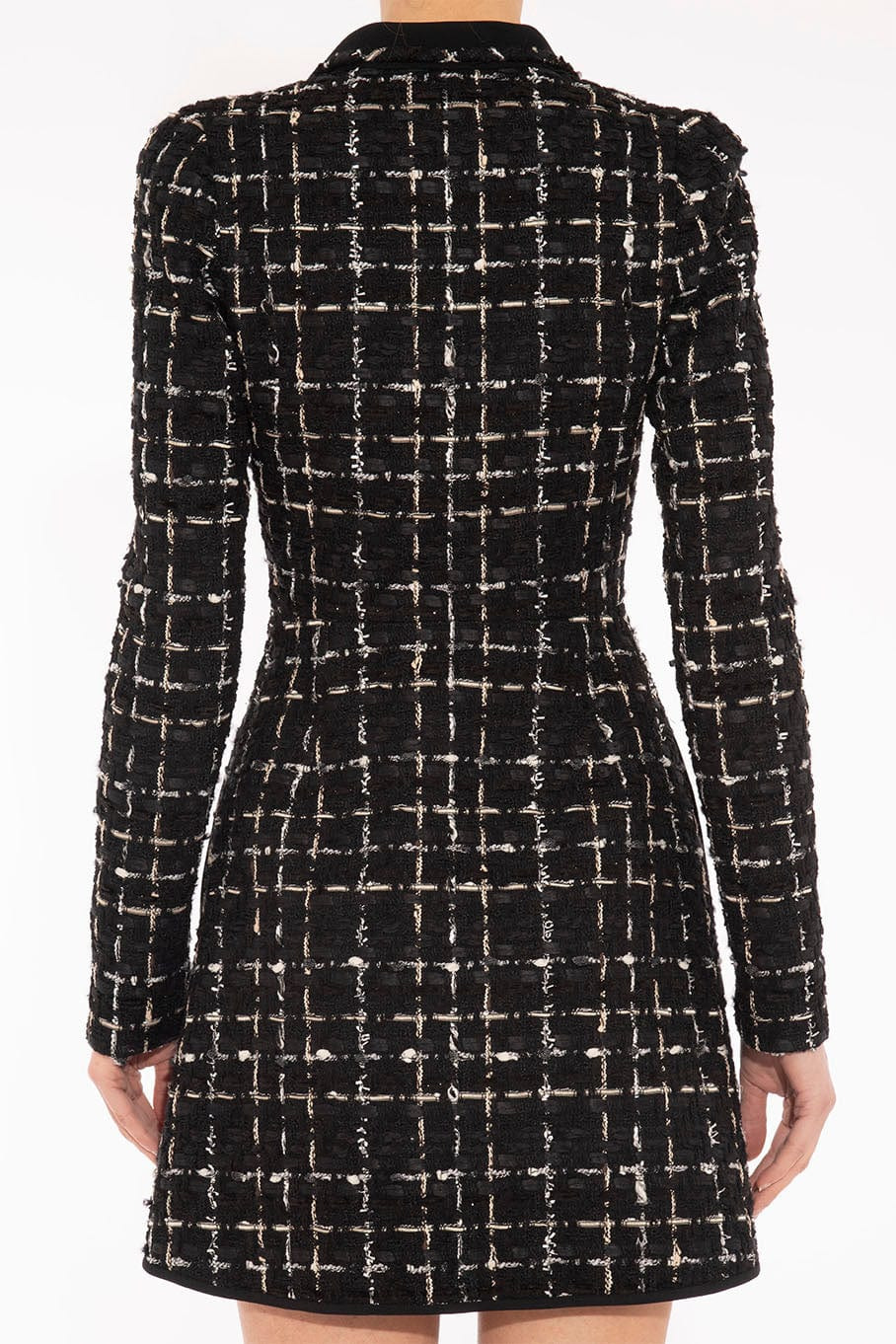 Tweed Check Long Sleeve Dress - 3