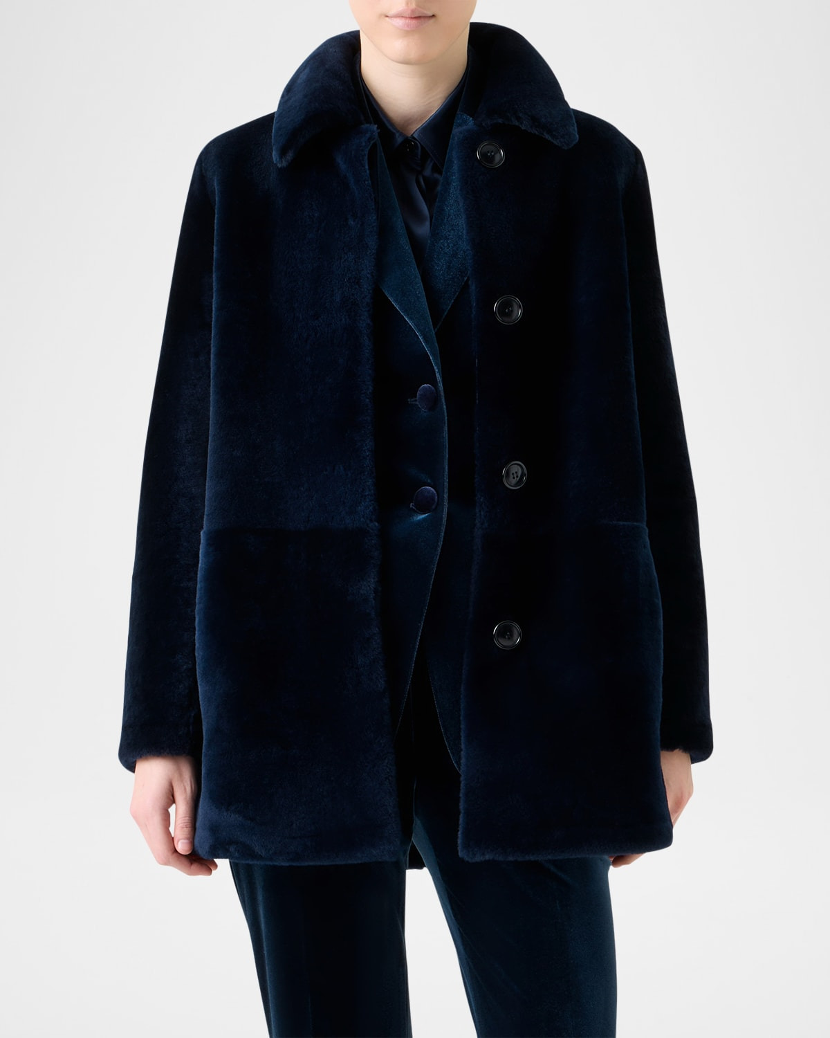 Yaron Merino Sheep Shearling Short Coat - 4