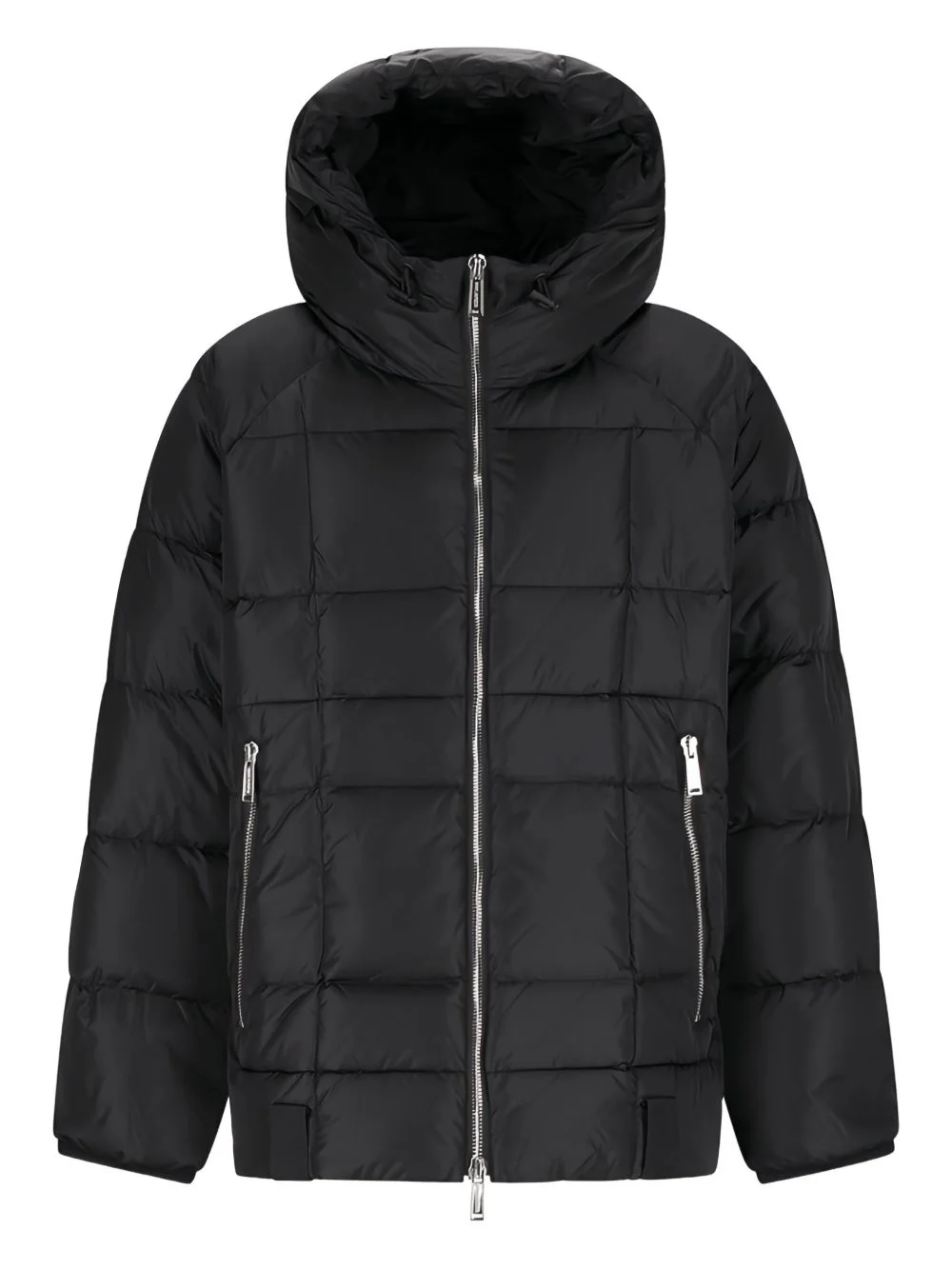 hooded padded down jacket - 1