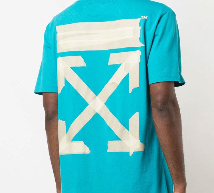 Off-White Tape Arrows print Printed Men Blue OMAA027R201850023948 - 5
