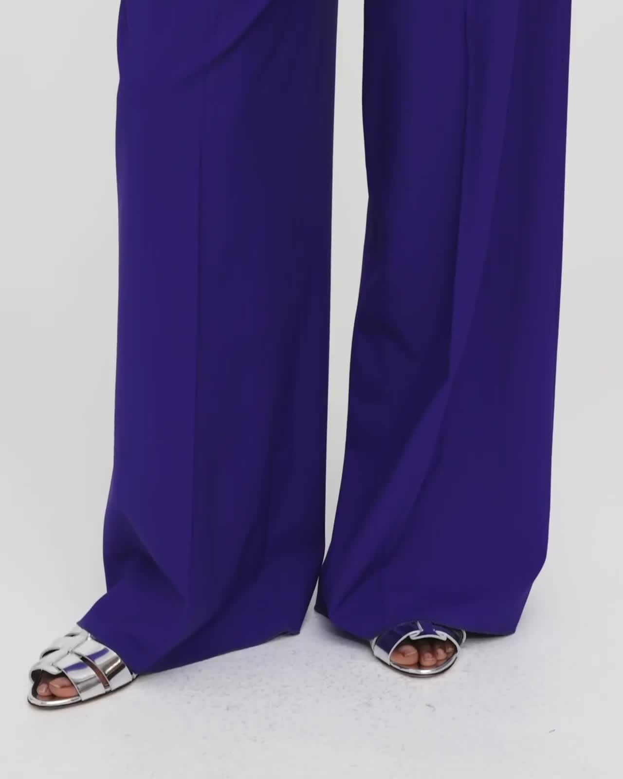 Pleated Low-Rise Pant in Good Wool - 6