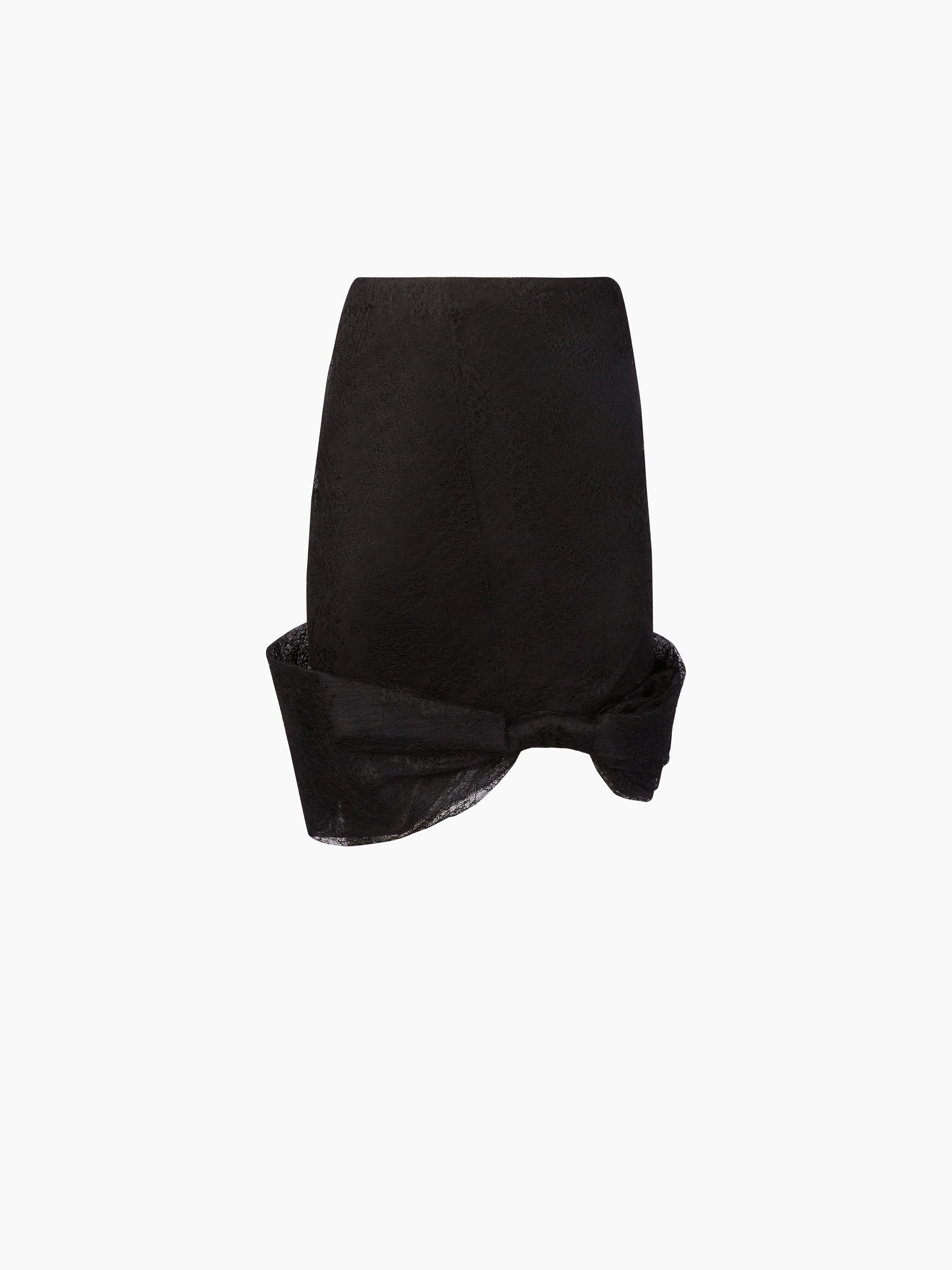 MIDI SKIRT WITH LACE BOW - 5