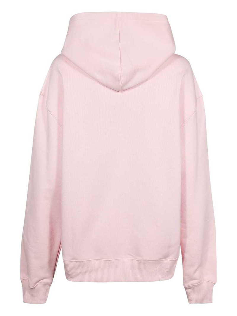 MSGM crocodile-print cotton hoodie outlook