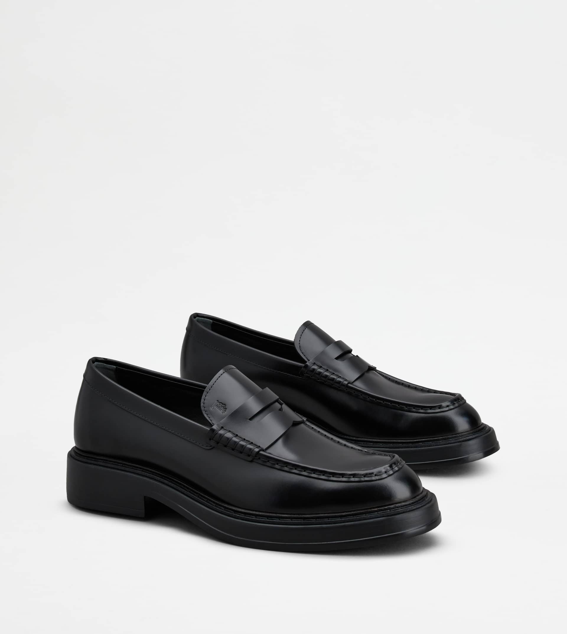 LOAFERS IN LEATHER - BLACK - 4