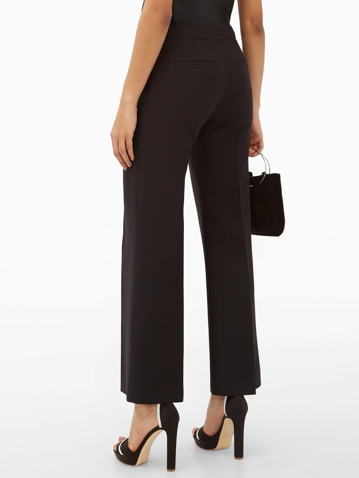 Crepe Couture wool-blend kick-flare trousers - 6