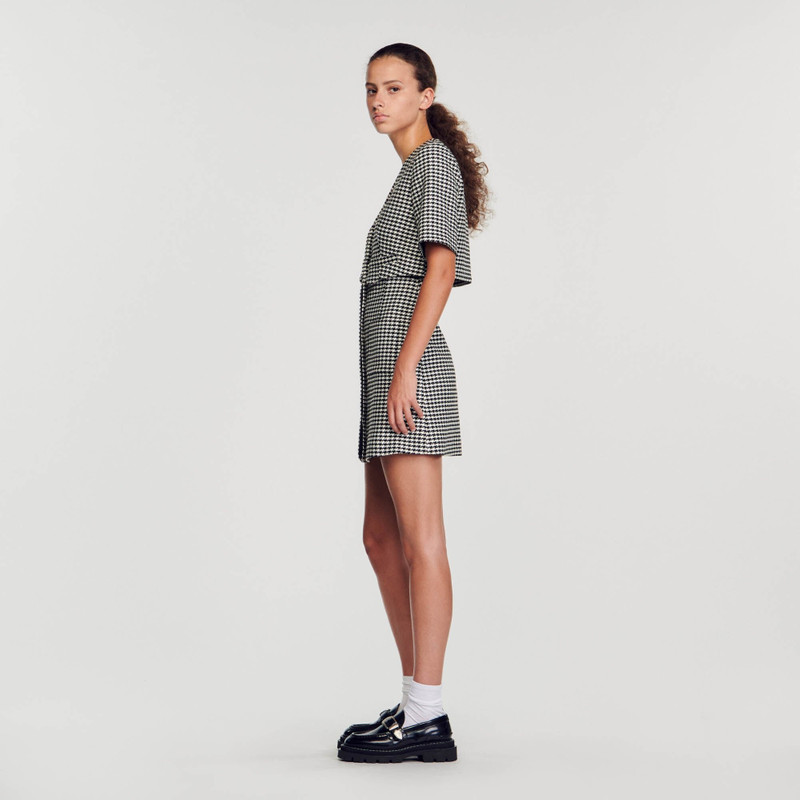 SHORT HOUNDSTOOTH TWEED DRESS 7
