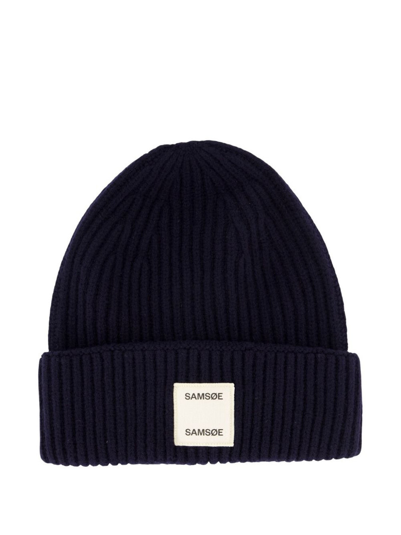 ribbed wool beanie hat 1