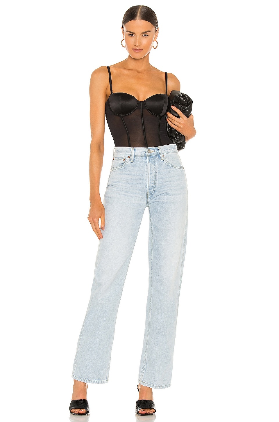 Silk and Mesh Bodysuit - 5