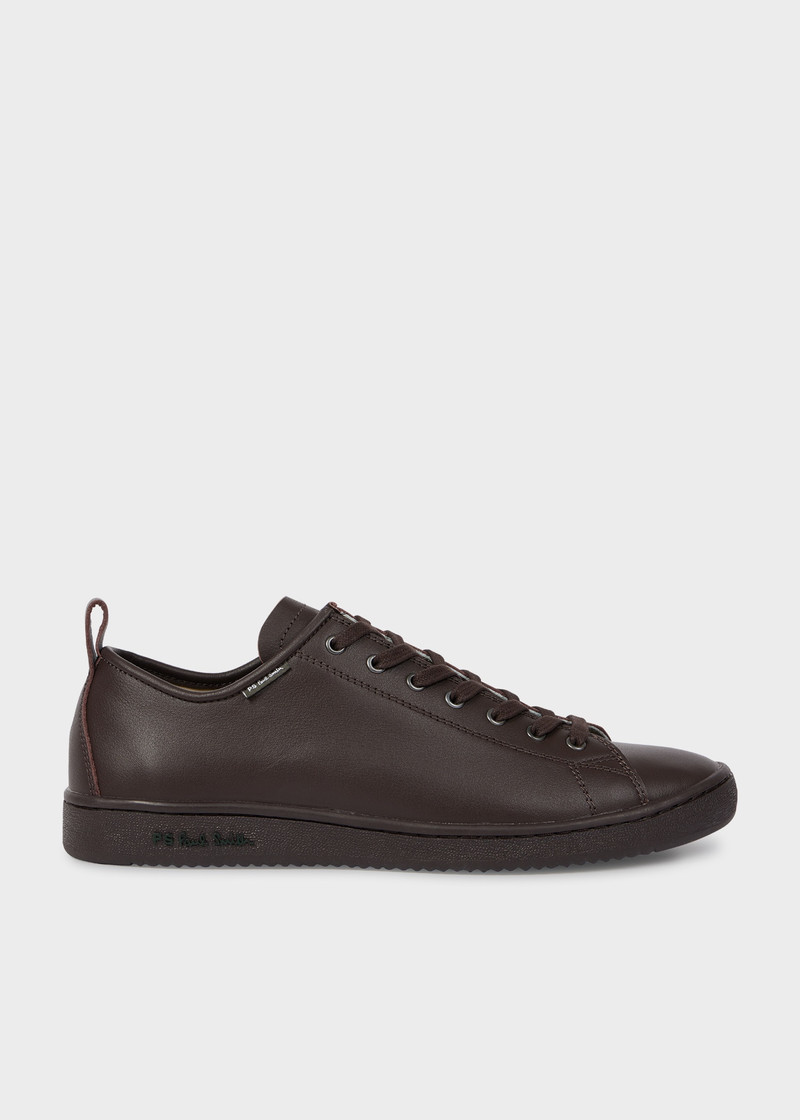 Brown Tonal Leather 'Miyata' Trainers 1