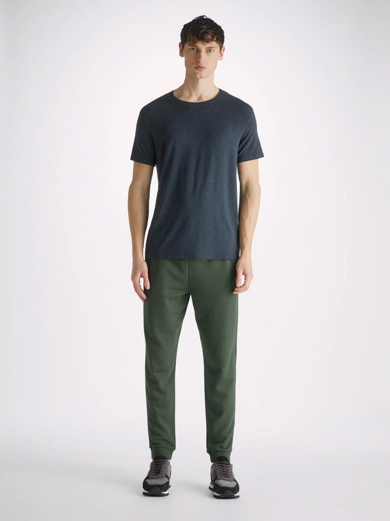 Derek Rose Men's Sweatpants Quinn Cotton Modal Hunter Green outlook