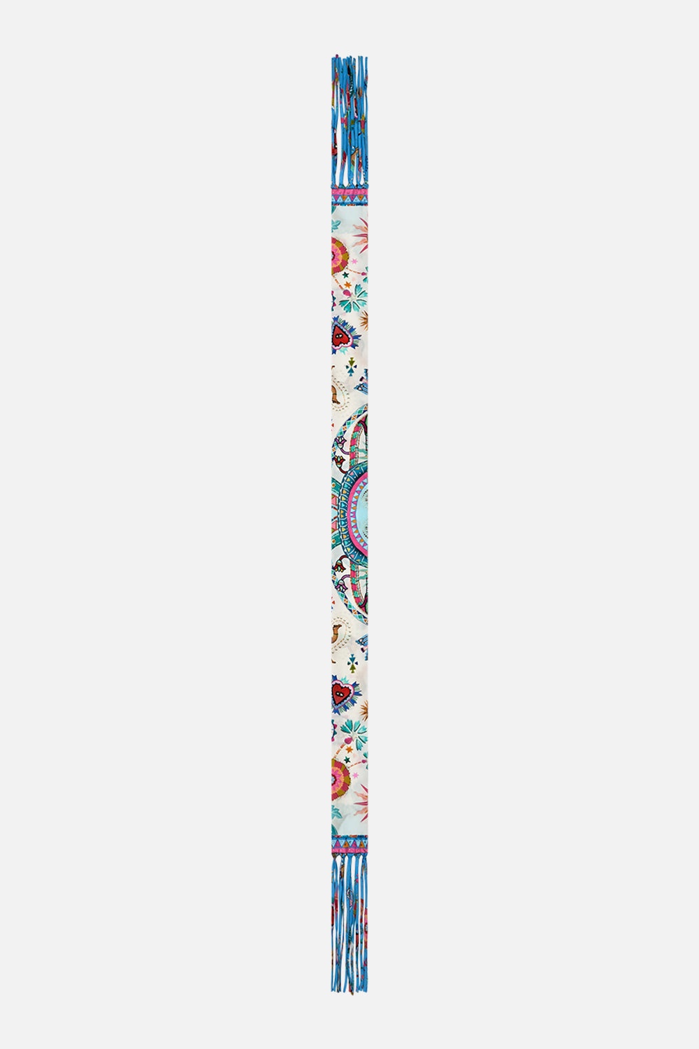 SKINNY NECK SCARF WITH TASSELS - 2