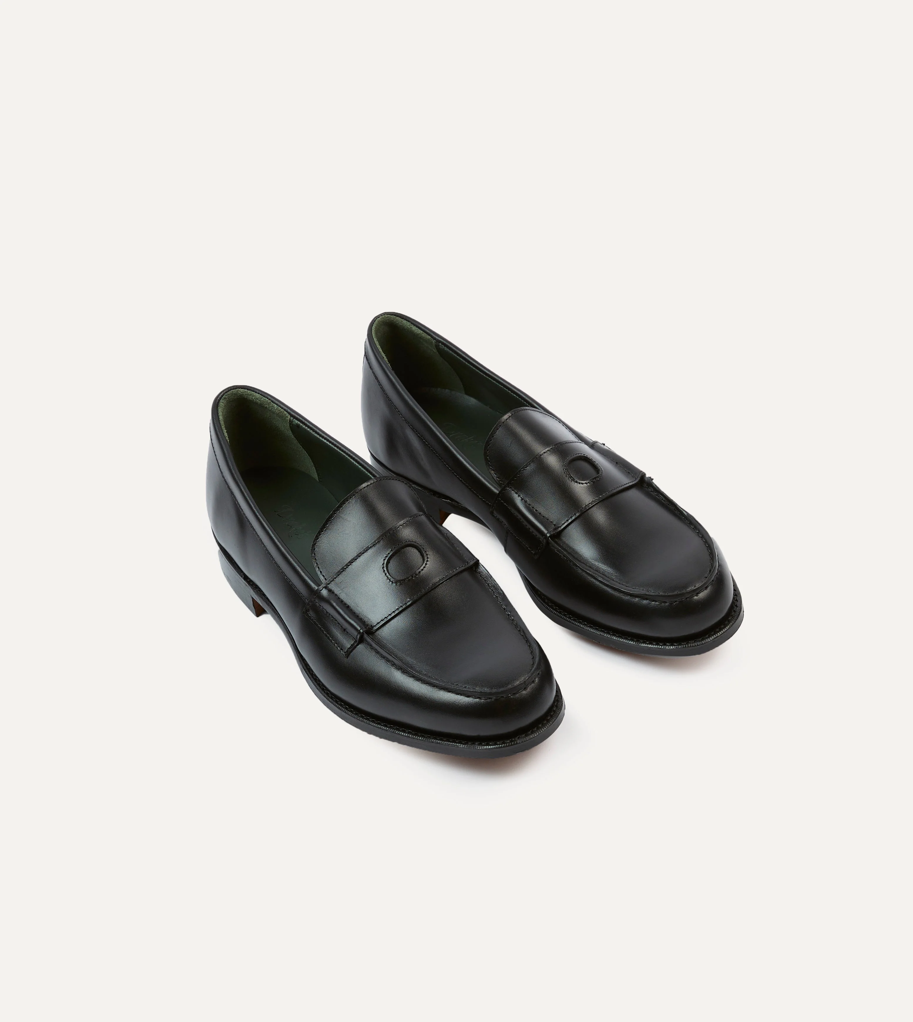 Black Calf Leather Charles Mk II Goodyear Welted Penny Loafer - 1
