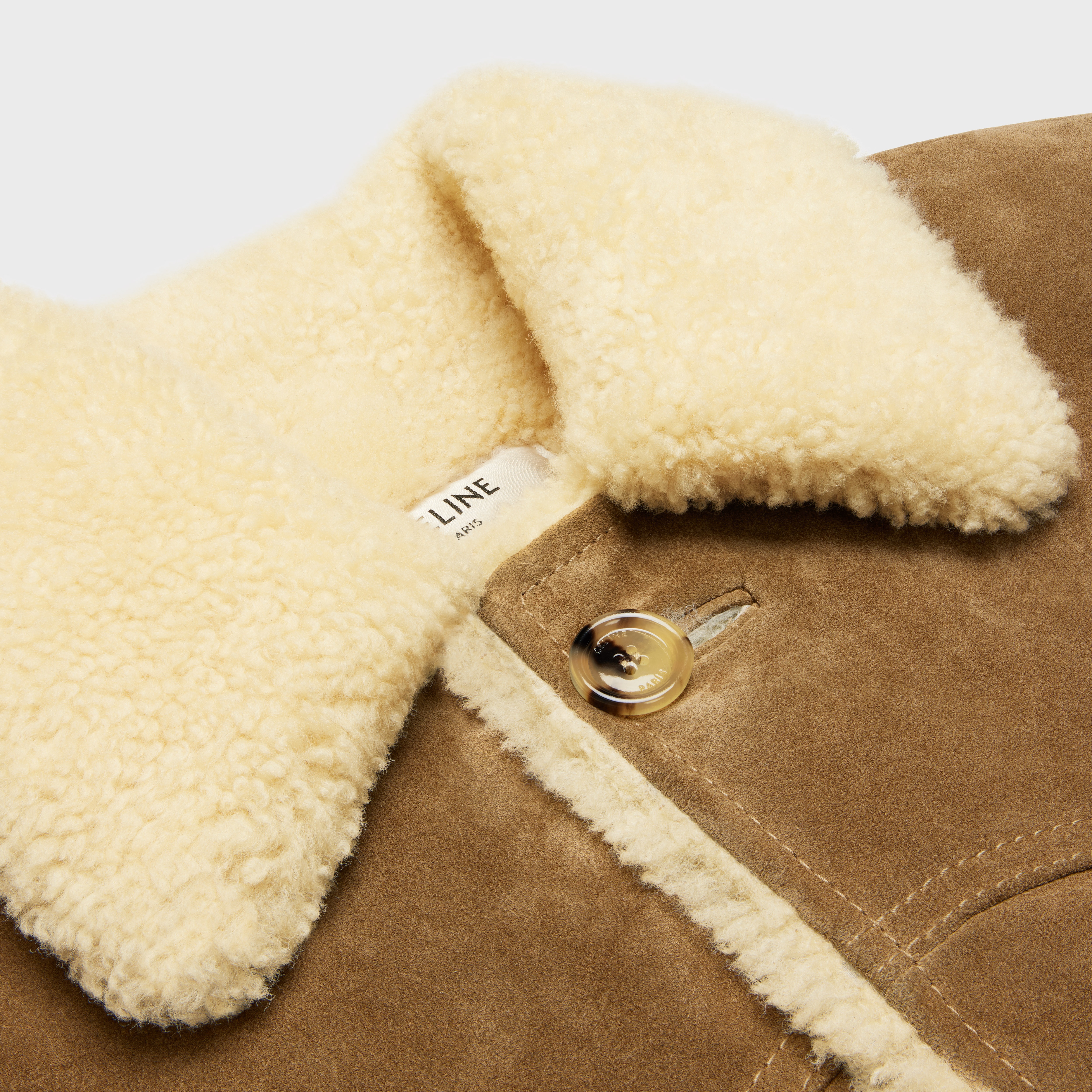 shearling coat in split calfskin - 3
