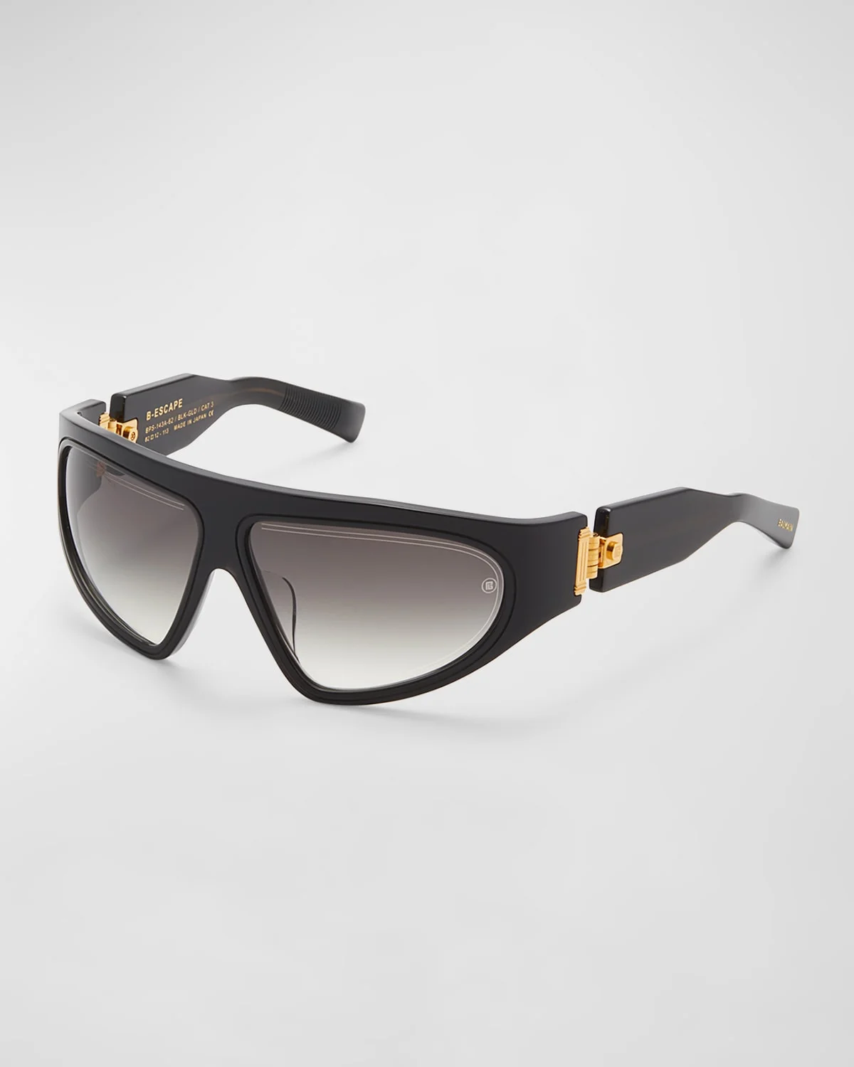 B-Escape Acetate & Titanium Wrap Sunglasses - 1